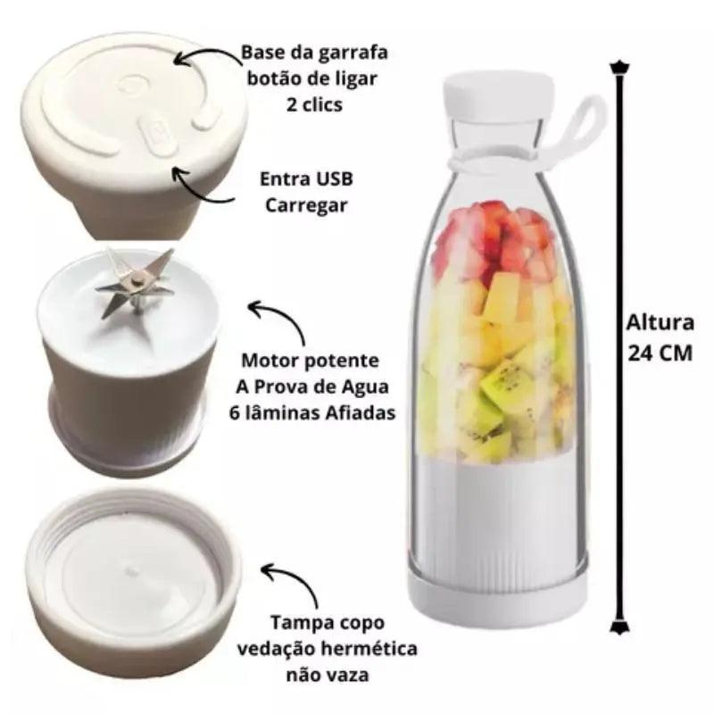 Garrafa Mini Liquidificador Portátil USB